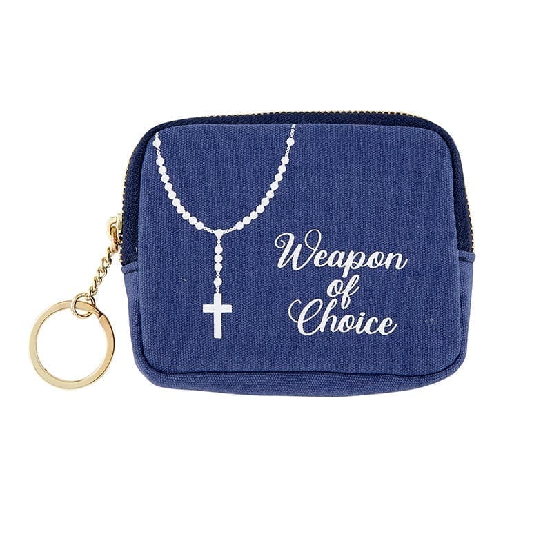 Rosary Case, Key Chain Blue