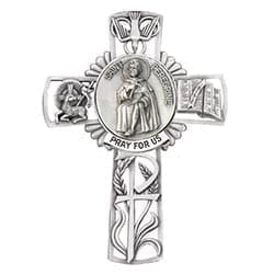 St. Peregrine Wall Cross 5" with Prayer Card