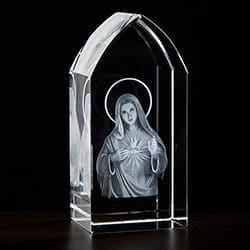 Etched Glass Immaculate Heart