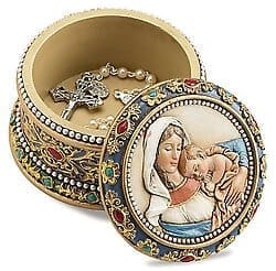 Madonna and Child Rosary Box