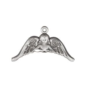 Sterling Silver Angel with Wings Medal