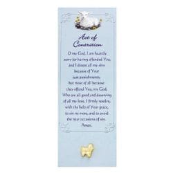 Lamb Lapel Pin with Act of Contrition Bookmark