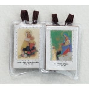 Woolen Scapulars, brown cord