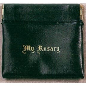 Rosary pouch,squeeze-top, black