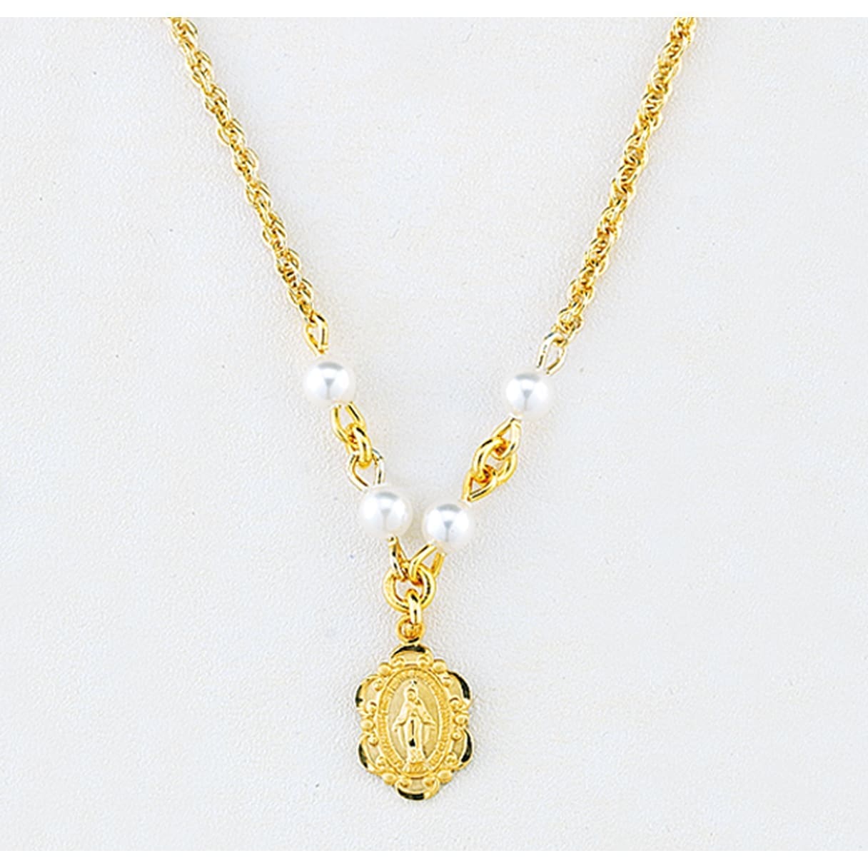 4mm White Imitation Swarovski Pearl Necklace
