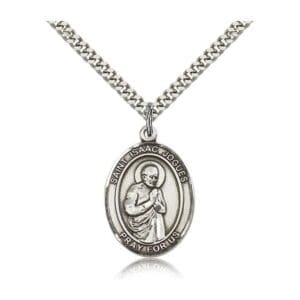 St. Isaac Joques Sterling Necklace, 24"
