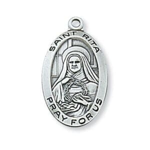 St. Rita Sterling Necklace, 18"