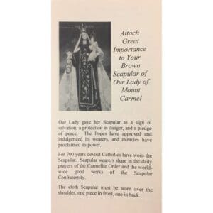 Brown Scapular Pamphlet