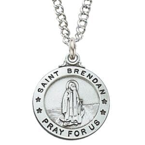 St. Brendan Sterling Necklace 20"