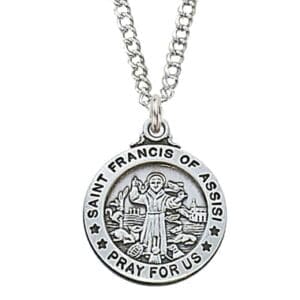 St. Francis Sterling Necklace, 20"