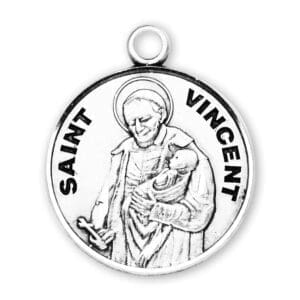 St. Vincent Round Sterling Silver Medal