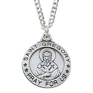 St. Gregory Sterling Necklace, 20"