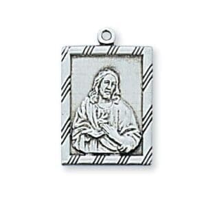 Sacred Heart Sterling Necklace 18" MVL811