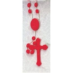 Nylon Cord Rosary, Red