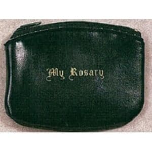 Rosary pouch, zip-top, black